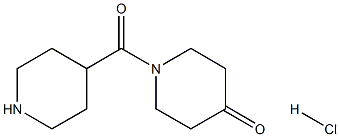 1-(PIPERIDINE-4-CARBONYL)PIPERIDIN-4-ONE HYDROCHLORIDE, 95+% Struktur
