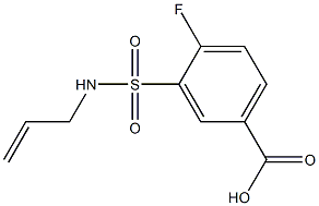 3-[(ALLYLAMINO)SULFONYL]-4-FLUOROBENZOIC ACID,,结构式