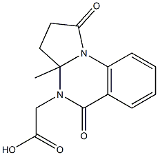 (3A-METHYL-1,5-DIOXO-1,2,3,3A-TETRAHYDROPYRROLO[1,2-A]QUINAZOLIN-4(5H)-YL)ACETIC ACID,,结构式