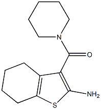 3-(PIPERIDIN-1-YLCARBONYL)-4,5,6,7-TETRAHYDRO-1-BENZOTHIEN-2-YLAMINE Struktur