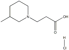 3-(3-METHYL-PIPERIDIN-1-YL)-PROPIONIC ACIDHYDROCHLORIDE,,结构式