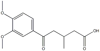 5-(3,4-DIMETHOXYPHENYL)-3-METHYL-5-OXOVALERIC ACID 95%,,结构式