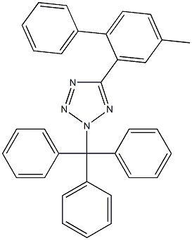 2-TRIPHENYLMETHYL-5-(4-METHYL-1,1-BIPHENYL-2- YL) TETRAZOLE Structure