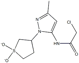 2-CHLORO-N-[1-(1,1-DIOXIDOTETRAHYDROTHIEN-3-YL)-3-METHYL-1H-PYRAZOL-5-YL]ACETAMIDE,,结构式