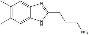 3-(5,6-DIMETHYL-1H-BENZIMIDAZOL-2-YL)PROPAN-1-AMINE,,结构式