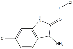 3-AMINO-6-CHLORO-1,3-DIHYDRO-2H-INDOL-2-ONE HYDROCHLORIDE 化学構造式