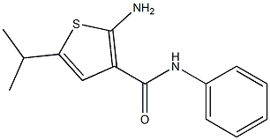 2-AMINO-5-ISOPROPYL-N-PHENYLTHIOPHENE-3-CARBOXAMIDE 结构式