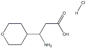 3-Amino-3-(tetrahydro-pyran-4-yl)-propionic acid HCl 化学構造式