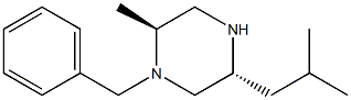 1-BENZYL-2(S)-METHYL-5(R)-ISOBUTYL-PIPERAZINE 化学構造式