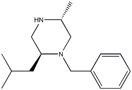 1-BENZYL-2(S)-ISOBUTYL-5(R)-METHYL-PIPERAZINE 化学構造式