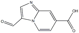 3-Formylimidazo[1,2-a]pyridine-7-carboxylic acid,,结构式