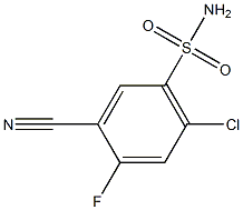 4-CHLORO-2-FLUORO-5-SULPHAMOYL-BENZONITRILE Structure