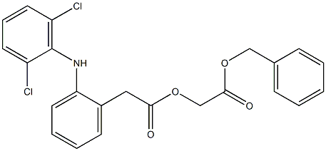 BENZYL 2-[(2,6-DICHLOROPHENYL)AMINO]PHENYLACETOXYACETATE 结构式