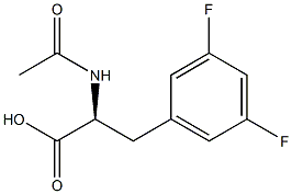 (S)-N-ACETYL-3,5-DIFLUOROPHENYLALANINE Struktur
