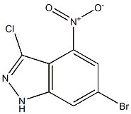 6-BROMO-3-CHLORO-4-NITROINDAZOLE,,结构式