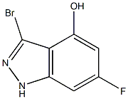 6-FLUORO-4-HYDROXY-3-BROMOINDAZOLE 结构式