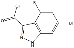 6-BROMO-4-FLUORO-INDAZOLE-3-CARBOXYLIC ACID,,结构式