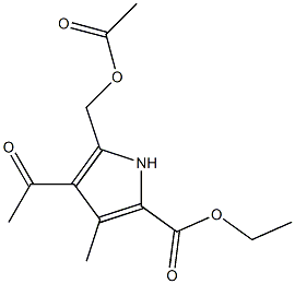 ETHYL 5-ACETOXYMETHYL-4-ACETYL-3-METHYPYRROLE-2-CARBOXYLATE Structure