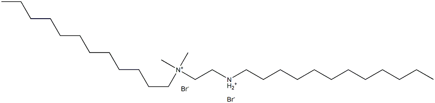 BIS(DODECYLDIMETHYL)-1,2-ETHANEDIAMMONIUM DIBROMIDE 结构式