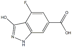 4-FLUORO-3-HYDROXYINDAZOLE-6-CARBOXYLIC ACID 化学構造式