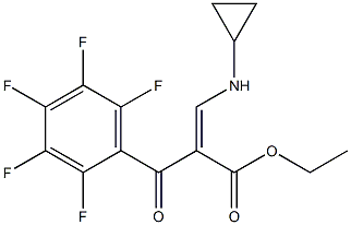 ETHYL 2-(PENTAFLUOROBENZOYL)-3-N-CYCLOPROPYLAMINOACRYLATE 化学構造式