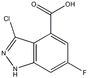 6-FLUORO-3-CHLOROINDAZOLE-4-CARBOXYLIC ACID Structure