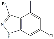 6-CHLORO-3-BROMO-4-METHYLINDAZOLE 化学構造式