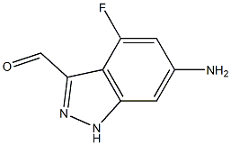 6-AMINO-4-FLUOROINDAZOLE-3-CARBOXYALDEHYDE Structure