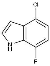 4-CHLORO-7-FLUOROINDOLE,,结构式