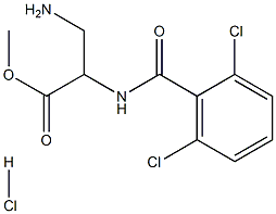 3-Amino-2-(2,6-dichloro-benzoylamino)-propionic acid methyl ester hydrochloride Structure