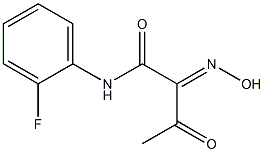 N-(2-FLUORO-PHENYL)-2-HYDROXYIMINO-3-OXO-BUTYRAMIDE Struktur