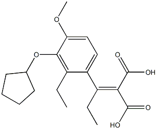 Diethyl[3-(Cyclopentyloxy)-4-Methoxybenzylidene]Malonate 结构式