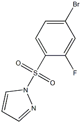 1-(4-bromo-2-fluorophenylsulfonyl)-1H-pyrazole 化学構造式
