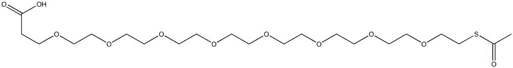 1-Acetylthio-3,6,9,12,15,18,21,24-octaoxaheptacosan-27-oic acid Struktur