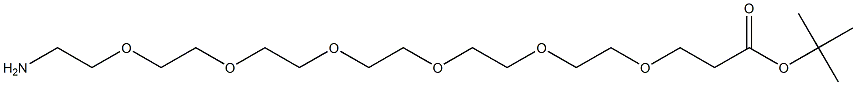 1-Amino-3,6,9,12,15,18-hexaoxahenicosan-21-oic acid t-butyl ester 结构式