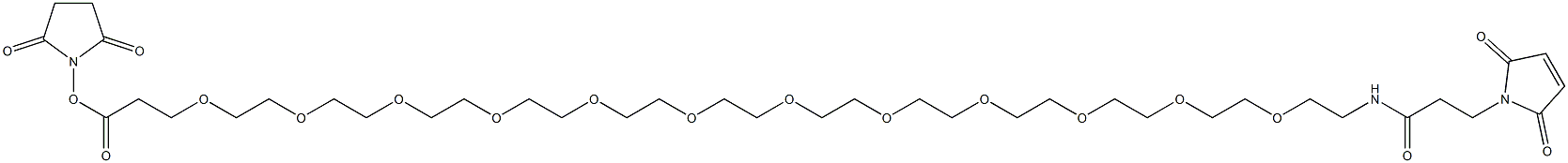 1-Maleinimido-3-oxo-7,10,13,16,19,22,25,28,31,34,37,40-dodecaoxa-4-azatritetracontan-43-oic acid succinimidyl ester
