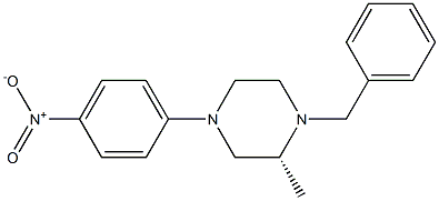 (R)-1-苄基-2-甲基-4-(4-硝基苯基)哌嗪, , 结构式