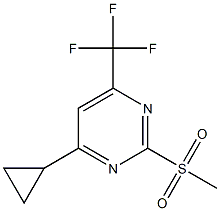 4-CYCLOPROPYL-6-TRIFLUOROMETHYL-2-METHYLSULFONYLPYRIMIDINE Structure