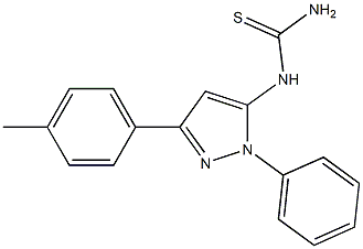 1-(1-phenyl-3-p-tolyl-1H-pyrazol-5-yl)thiourea,,结构式