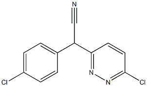 2-(4-chlorophenyl)-2-(6-chloropyridazin-3-yl)acetonitrile Structure