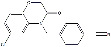 4-((6-chloro-2,3-dihydro-3-oxobenzo[b][1,4]oxazin-4-yl)methyl)benzonitrile Structure