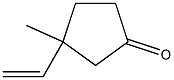 3-ethenyl-3-methyl-cyclopentan-1-one Struktur