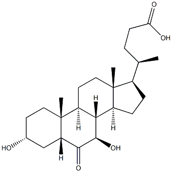 5beta-Cholanic acid 3-alpha,7beta-diol-6-one Struktur