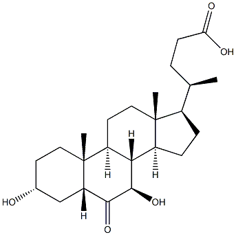 5beta-Cholanic acid 3-alpha,7beta-diol-6-one Structure