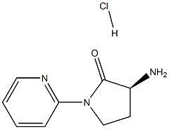 (S)-3-amino-1-(pyridin-2-yl)pyrrolidin-2-one hydrochloride 结构式