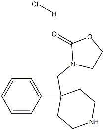 3-((4-Phenylpiperidin-4-yl)methyl)oxazolidin-2-one hydrochloride Struktur