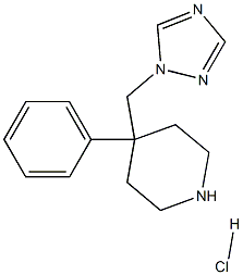 4-((1H-1,2,4-triazol-1-yl)methyl)-4-phenylpiperidine hydrochloride Struktur