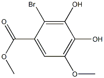 2-BROMO-3,4-DIHYDROXY-5-METHOXY BENZOIC ACID METHYL ESTER Structure