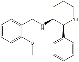 (2S,3S)-N-[(2-methoxyphenyl)methyl]-2-phenyl-piperidin-3-amine 结构式