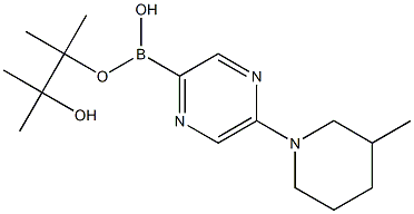 5-(3-METHYLPIPERIDIN-1-YL)PYRAZINE-2-BORONIC ACID PINACOL ESTER 结构式